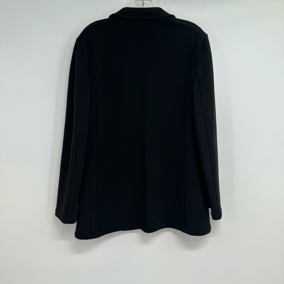 GILMAR Blazer Jacket Women’s 42 EUC Black Button Front Italy Long Sleeves - Picture 3 of 9